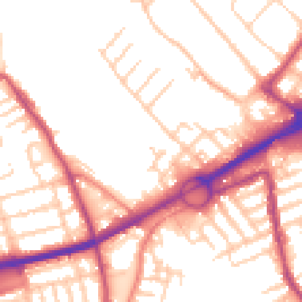 Daytime road noise heatmap for L21 2ND