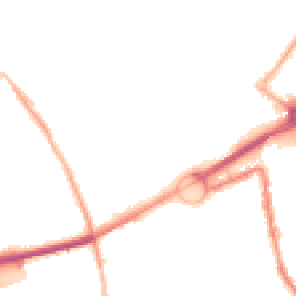 Night-time road noise heatmap for L21 2ND