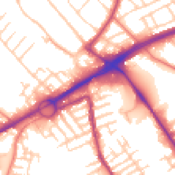 Daytime road noise heatmap for L21 2PB