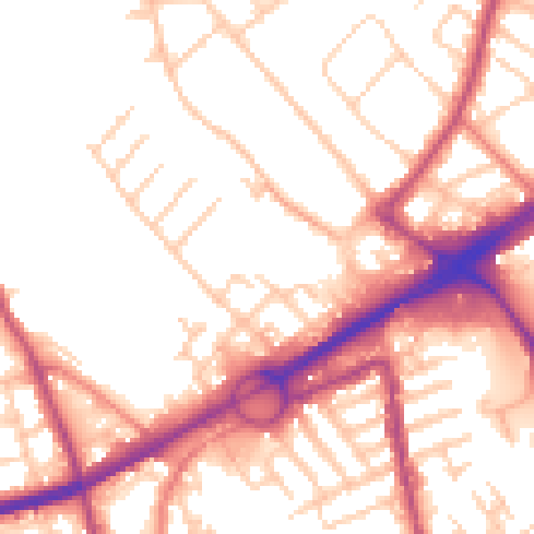 Daytime road noise heatmap for L21 2PE