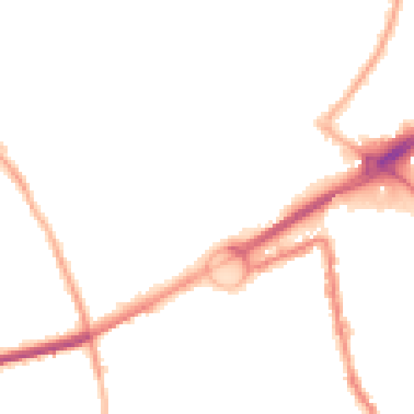 Night-time road noise heatmap for L21 2PN