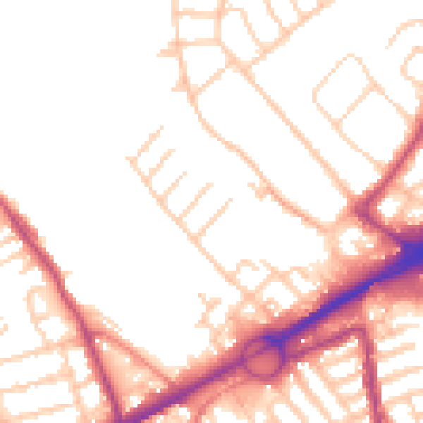 Daytime road noise heatmap for L21 2PR