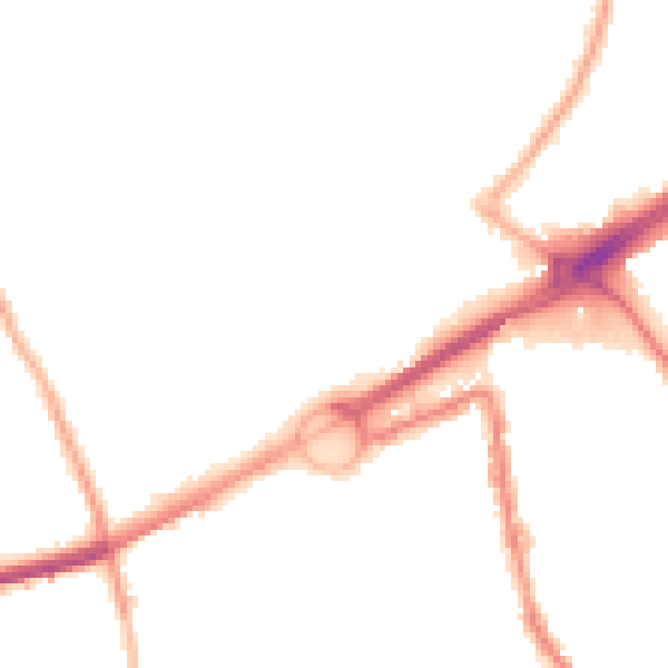 Night-time road noise heatmap for L21 2QF