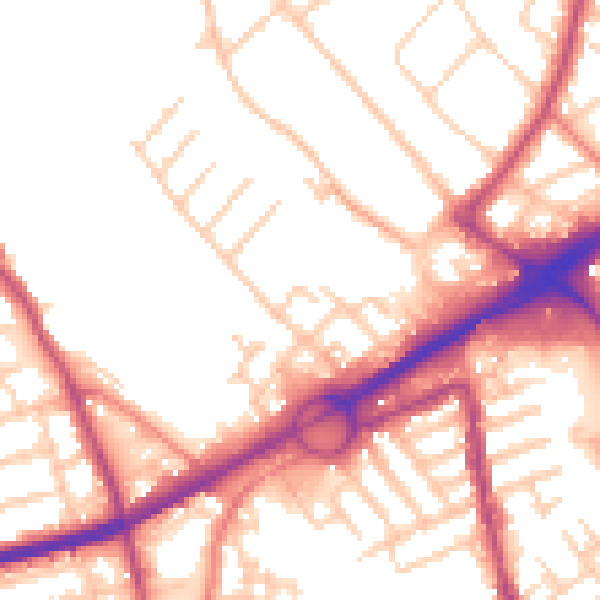 Daytime road noise heatmap for L21 2QH