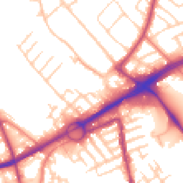 Daytime road noise heatmap for L21 2QL