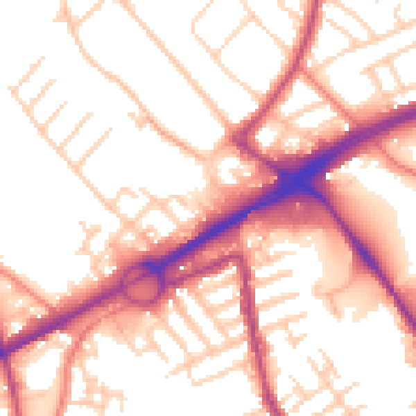 Daytime road noise heatmap for L21 2QN