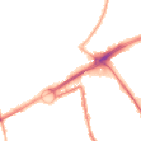 Night-time road noise heatmap for L21 2QN