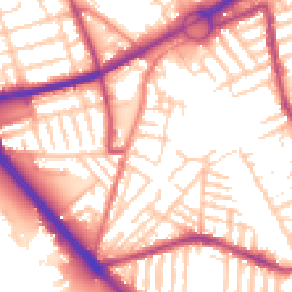 Daytime road noise heatmap for L21 3AB
