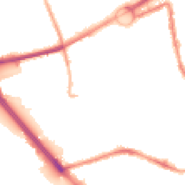 Night-time road noise heatmap for L21 3AB