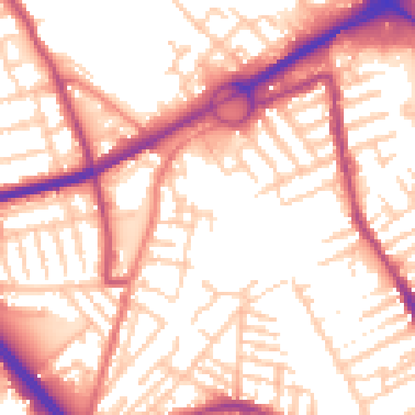 Daytime road noise heatmap for L21 3TE