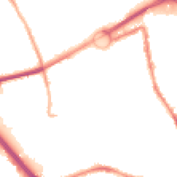 Night-time road noise heatmap for L21 3TF