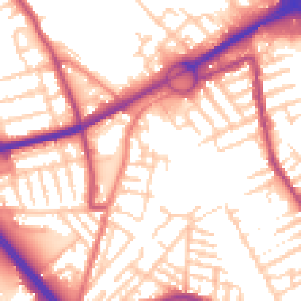 Daytime road noise heatmap for L21 3TJ