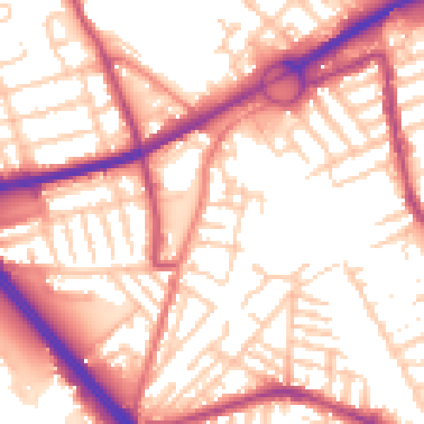 Daytime road noise heatmap for L21 3TP