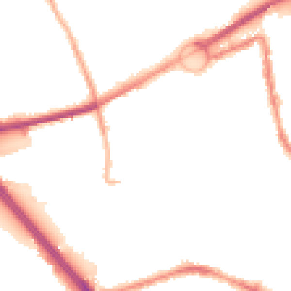 Night-time road noise heatmap for L21 3TP