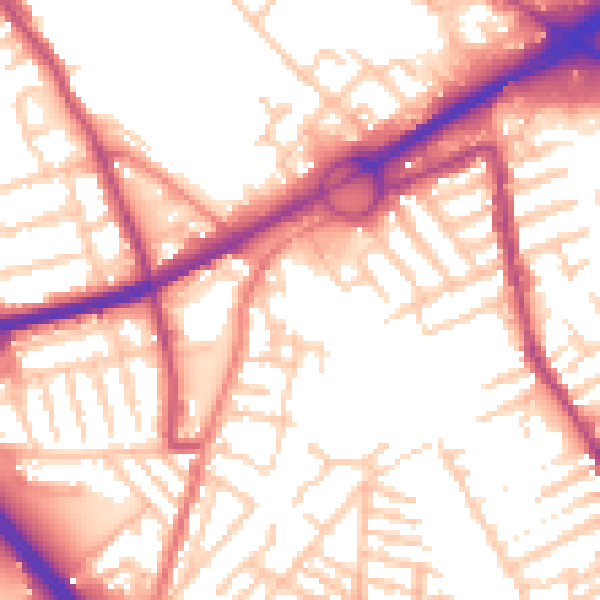 Daytime road noise heatmap for L21 3TQ