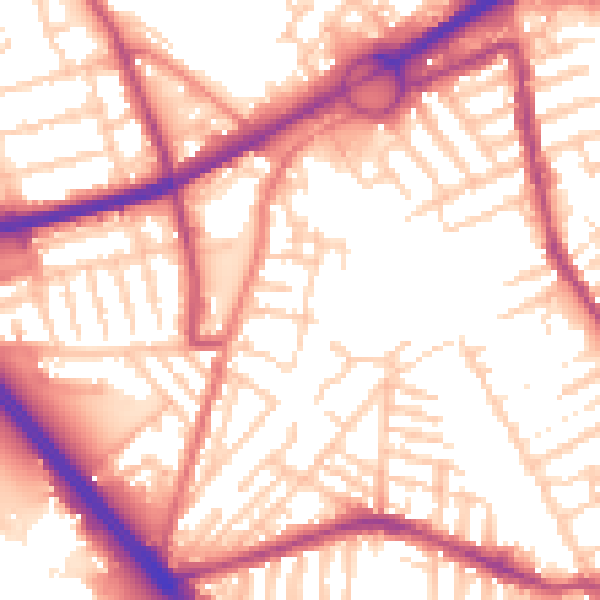 Daytime road noise heatmap for L21 3TT