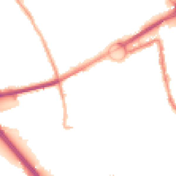 Night-time road noise heatmap for L21 3TX
