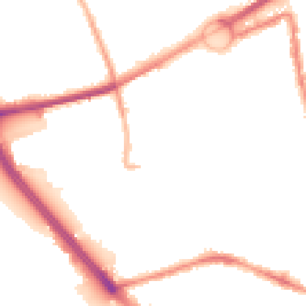 Night-time road noise heatmap for L21 3TZ