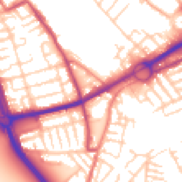 Daytime road noise heatmap for L21 3UA