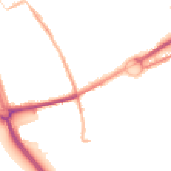 Night-time road noise heatmap for L21 3UA