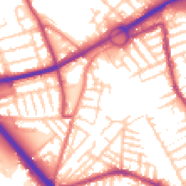 Daytime road noise heatmap for L21 3UD