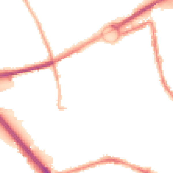 Night-time road noise heatmap for L21 3UD