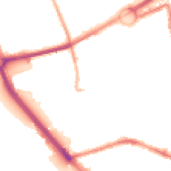 Night-time road noise heatmap for L21 4AB