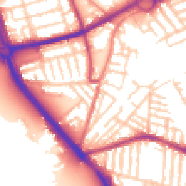 Daytime road noise heatmap for L21 4LF