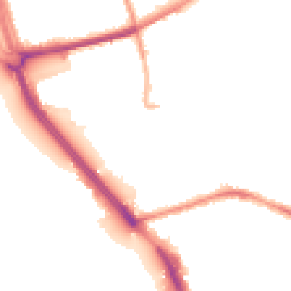 Night-time road noise heatmap for L21 4LG
