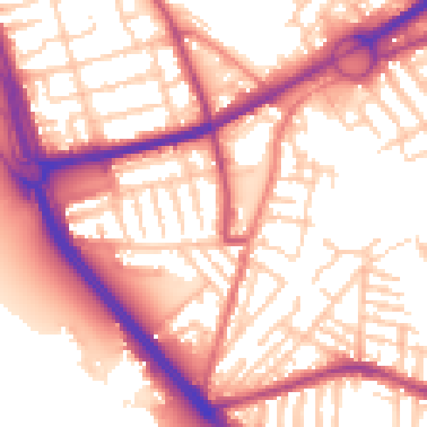 Daytime road noise heatmap for L21 4LJ