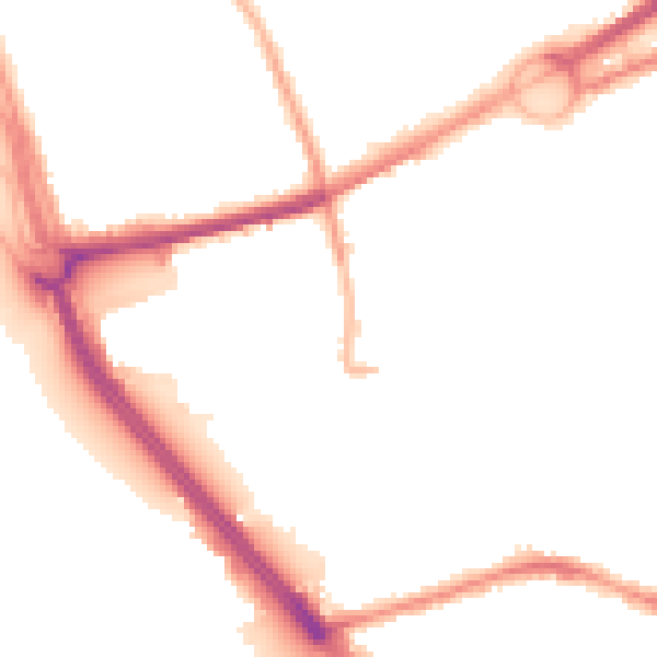 Night-time road noise heatmap for L21 4LJ