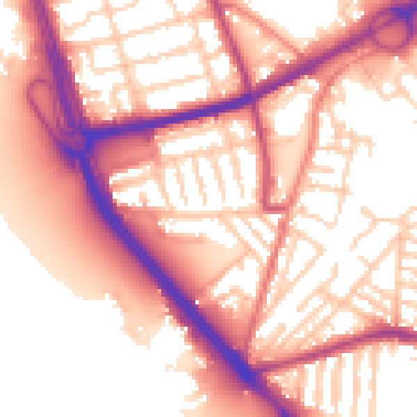 Daytime road noise heatmap for L21 4LN