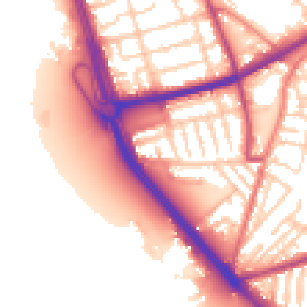 Daytime road noise heatmap for L21 4LP