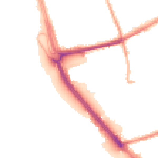Night-time road noise heatmap for L21 4LP