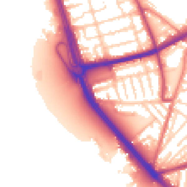 Daytime road noise heatmap for L21 4LR
