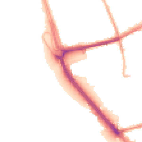 Night-time road noise heatmap for L21 4LR