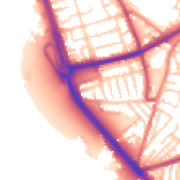Daytime road noise heatmap for L21 4LX