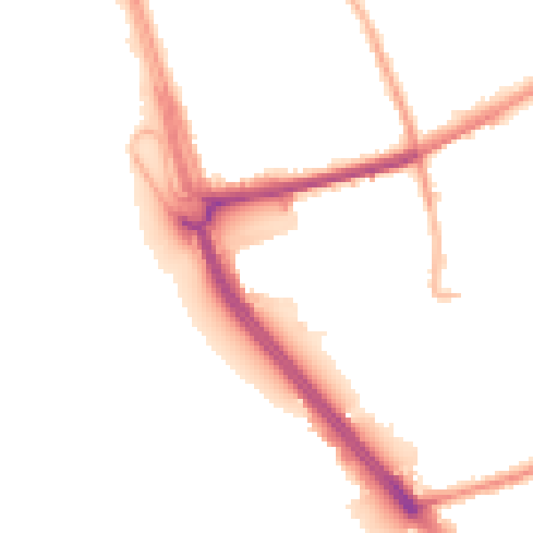 Night-time road noise heatmap for L21 4LX