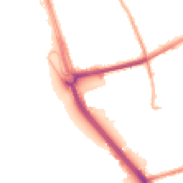 Night-time road noise heatmap for L21 4NA