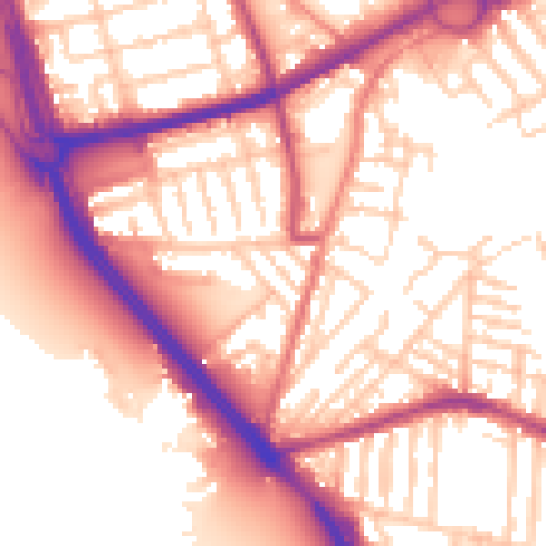Daytime road noise heatmap for L21 4NS
