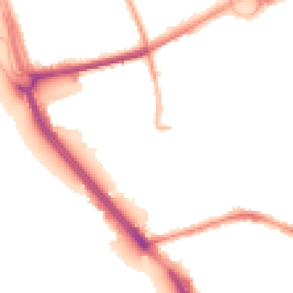 Night-time road noise heatmap for L21 4NS