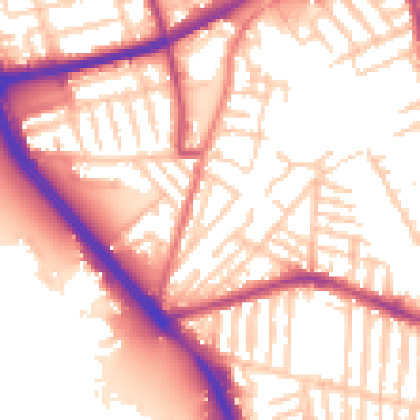 Daytime road noise heatmap for L21 4NT