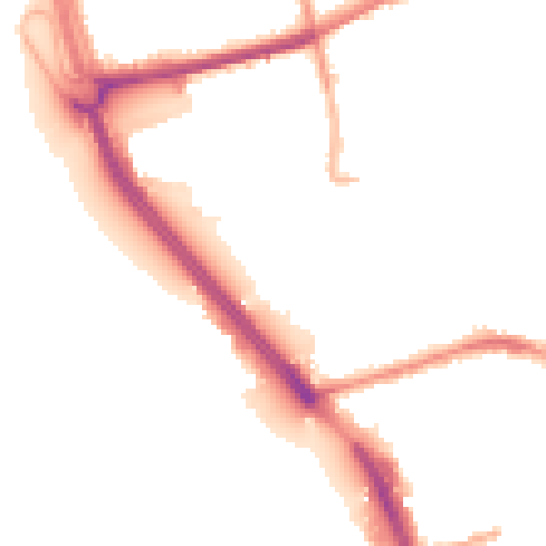 Night-time road noise heatmap for L21 4PA