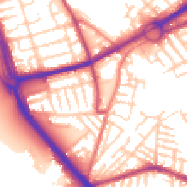 Daytime road noise heatmap for L21 4PQ
