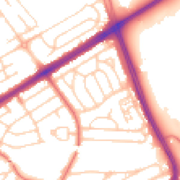 Daytime road noise heatmap for L21 5HT
