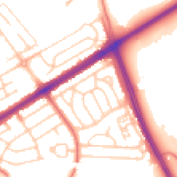 Daytime road noise heatmap for L21 5JH