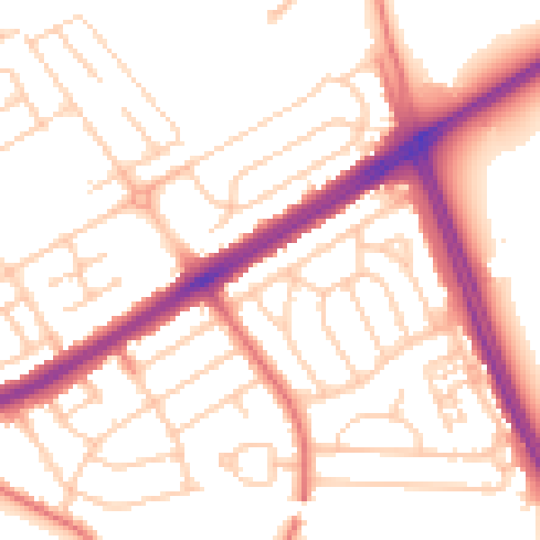 Daytime road noise heatmap for L21 5JL