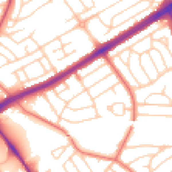 Daytime road noise heatmap for L21 5JP