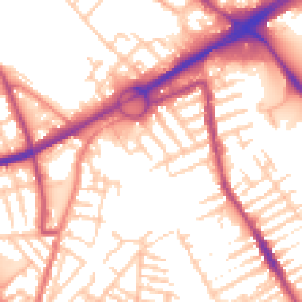 Daytime road noise heatmap for L21 6AD