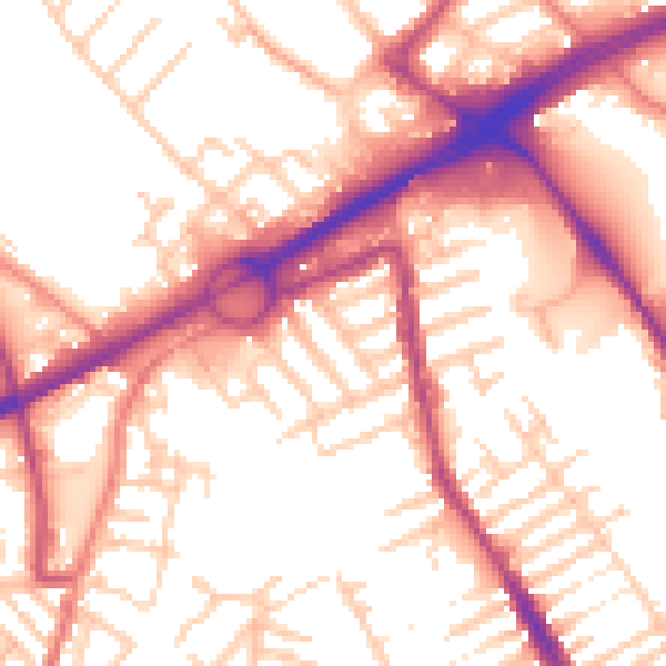 Daytime road noise heatmap for L21 6ND